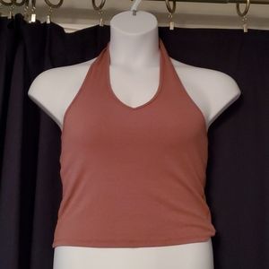 Cropped halter top